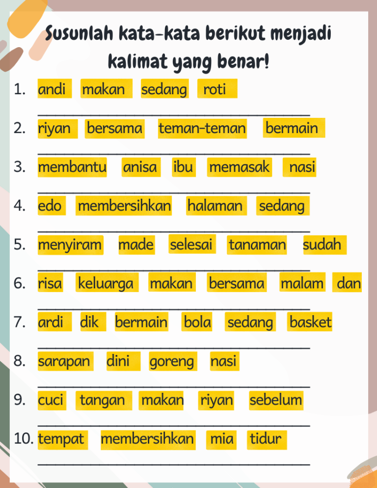 10 Contoh soal essay membuat kalimat kelas 3 SD yang ternyata sering keluar saat ujian