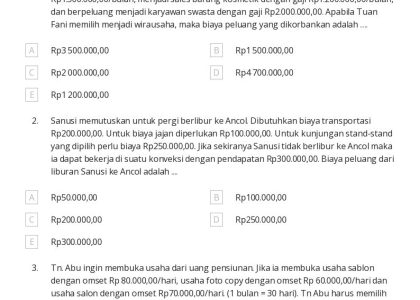 15 Contoh Soal Ekonomi Kelas 10 Bab 3 Terbaru 2026 yang Sering Keluar Saat Ujian Sekolah