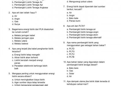 7 Rahasia Kuasai Contoh Soal Energi dan Daya Listrik Materi Kelas 3 IPA Terbukti Ampuh