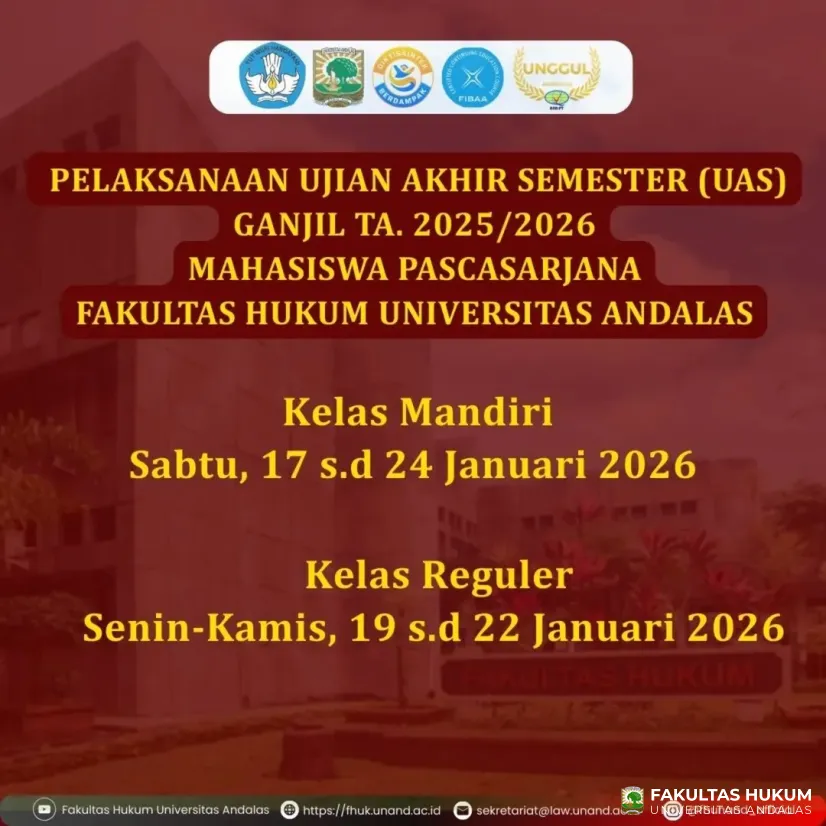 PELAKSANAAN UJIAN AKHIR SEMESTER UAS GANJIL TA 2025 2026 MAHASISWA