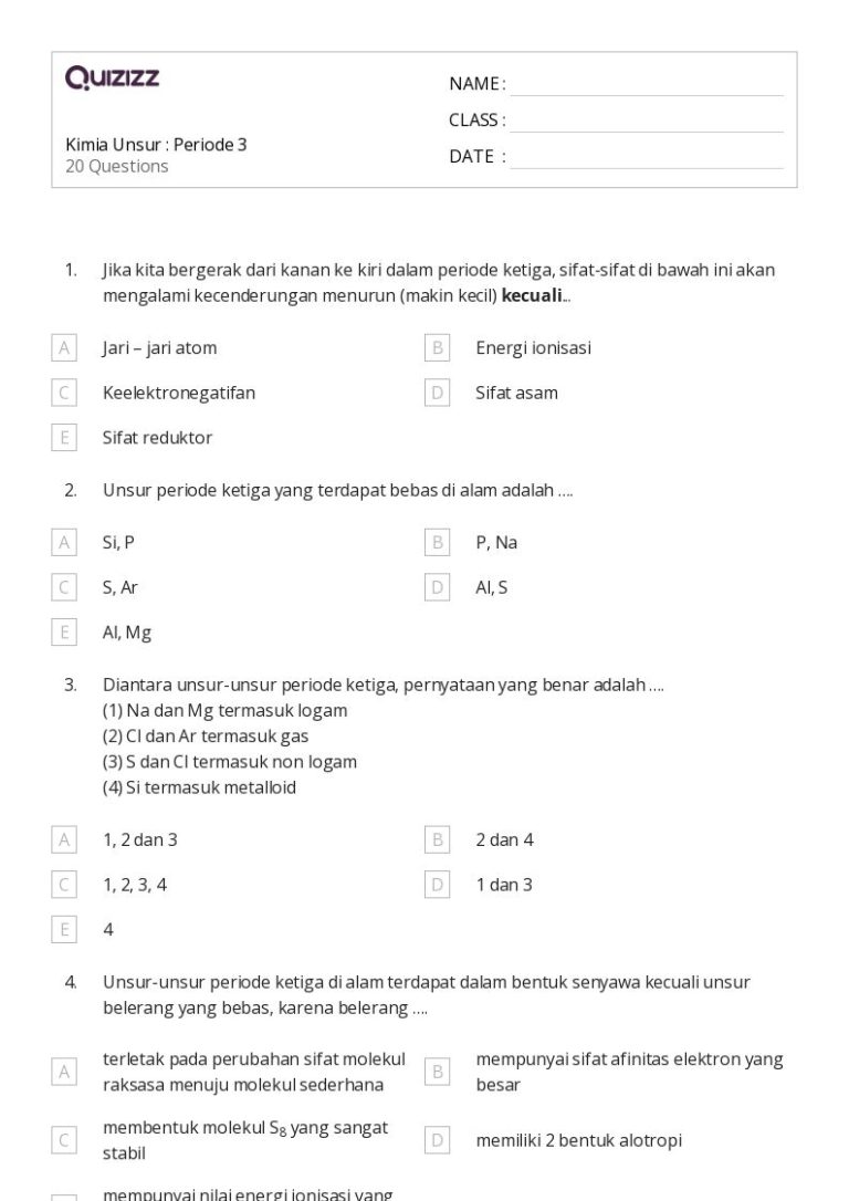 Rahasia Lolos Ujian Kimia 2026 Ini 5 Contoh Soal Essay Periode 3 Materi Kimia Kelas 12