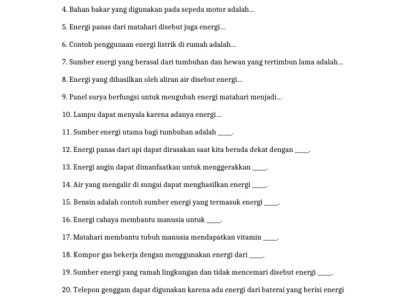 5 Rahasia Soal Sumber Energi Kelas 3 dari Kunci Jawaban IPAS Kelas 4 Halaman 117
