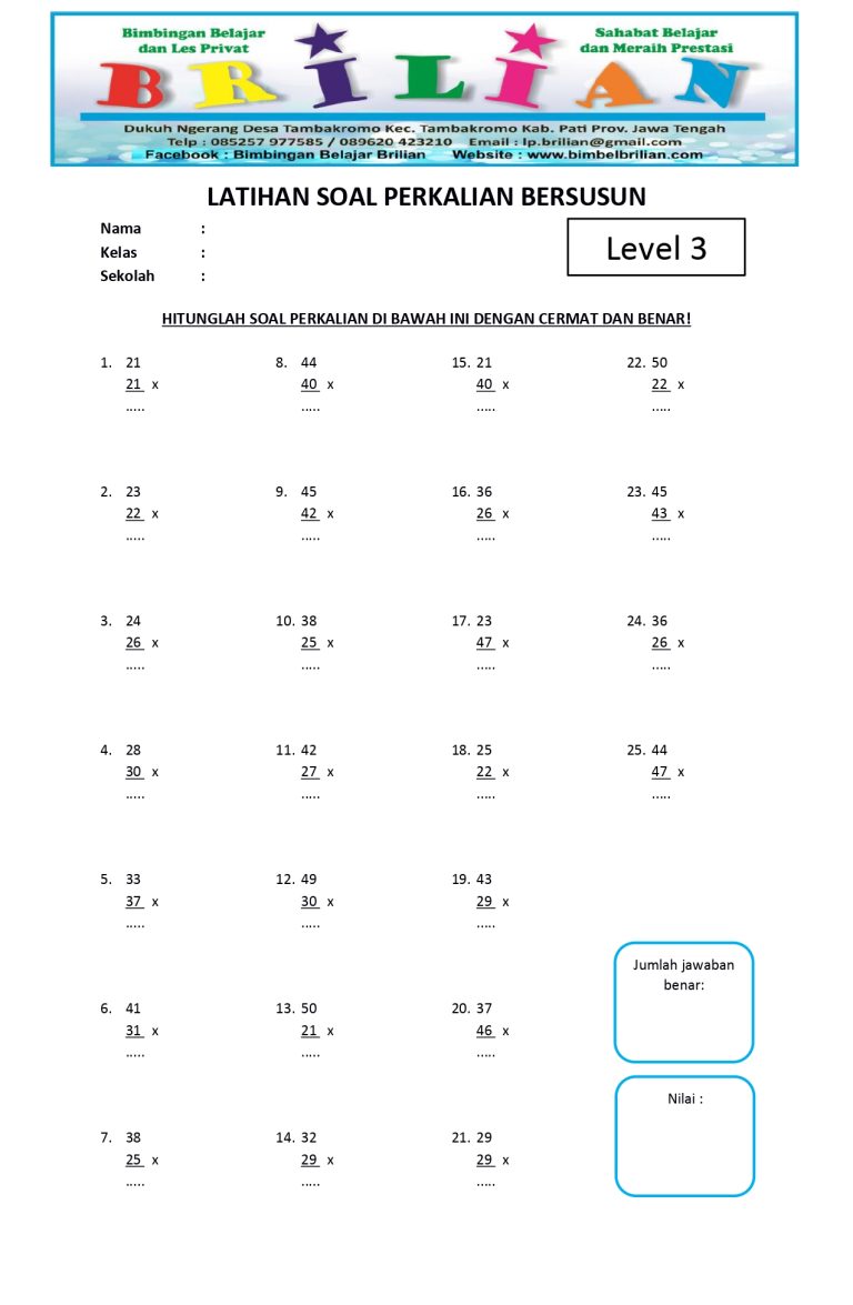 7 Soal Kelas 3 SD Matematika STS 2026 dan Kunci Jawaban Paling Dicari