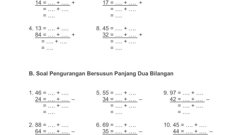 7 Trik Ternyata Mudah Soal Matematika Kelas 3 SD Penjumlahan dan Pengurangan Bersusun