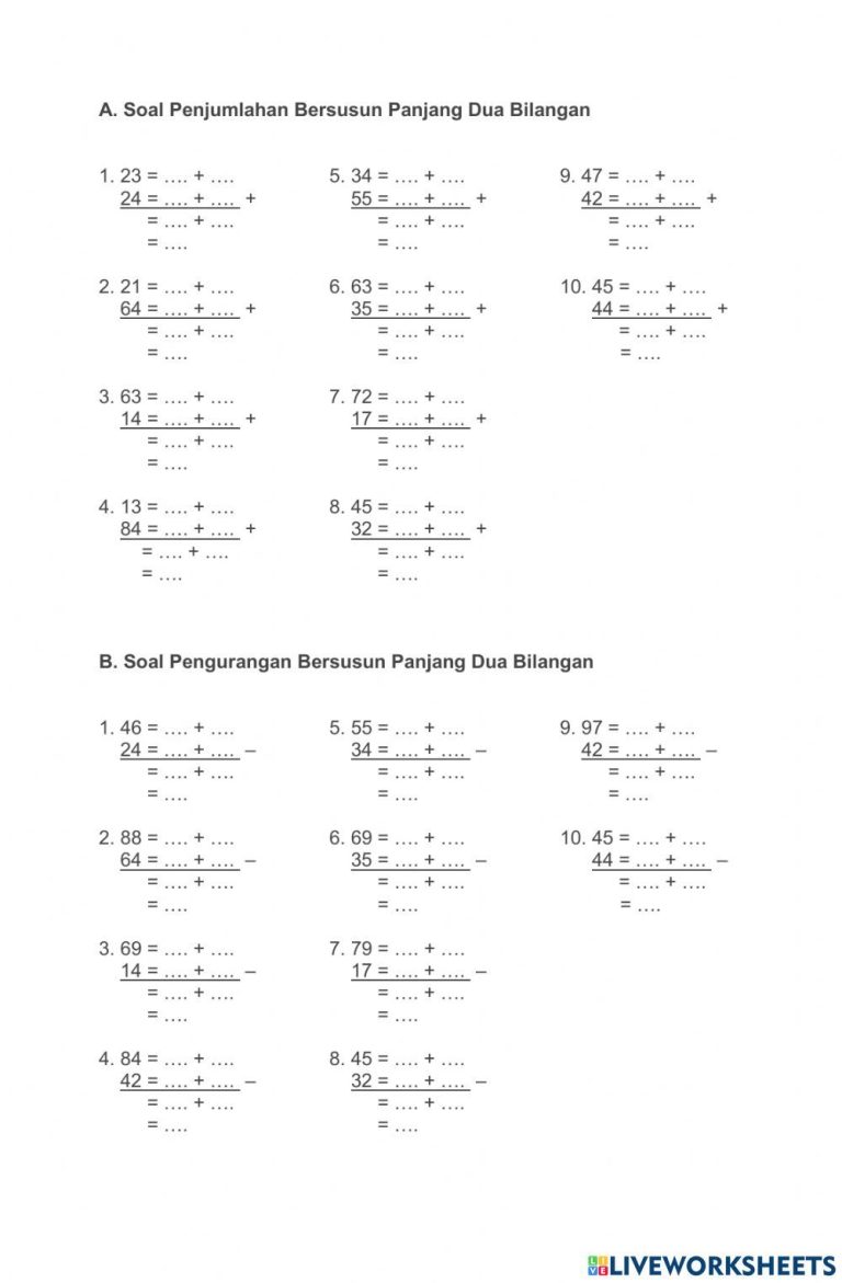 7 Trik Ternyata Mudah Soal Matematika Kelas 3 SD Penjumlahan dan Pengurangan Bersusun