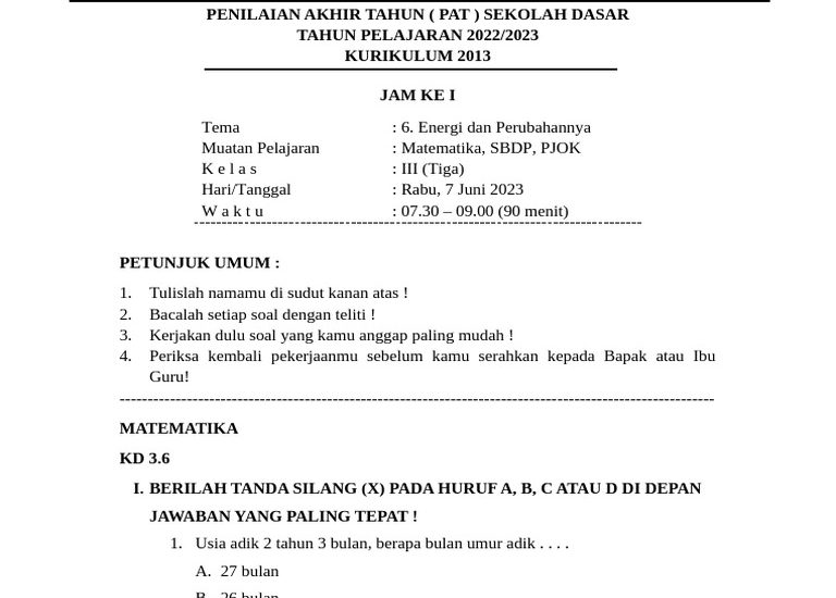 Jangan Sampai Salah! Ini 3 Soal Kelas 3 Tema 6 Subtema 3 yang Bikin Bingung di 2026