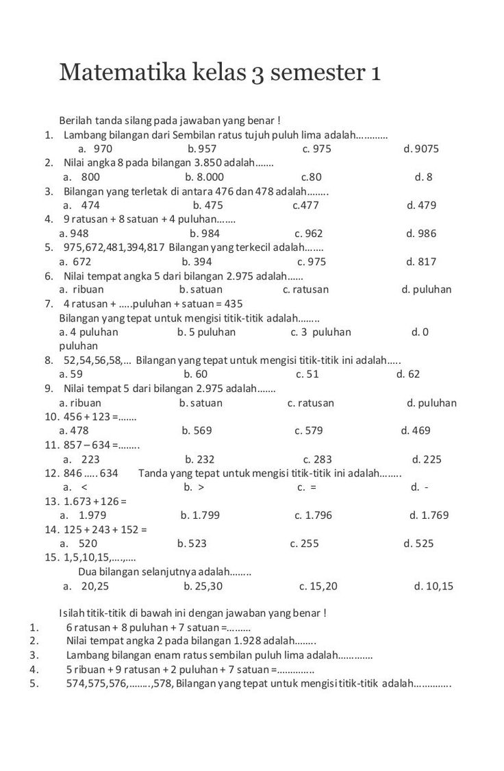 Rahasia Kunci Jawaban Soal Ujian Matematika Kelas 3 SD Semester 1 STS 2026