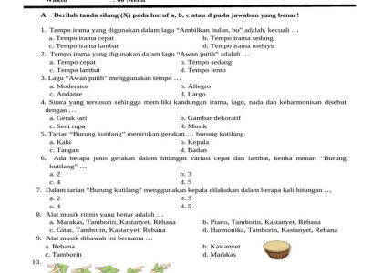 Rahasia Soal SBDP Kelas 3 Tema 7 yang Diungkap Hanapi Bani, Mengejutkan!