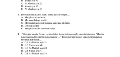 Soal PAI Kelas XII Ujian Pengetahuan Islam PDF