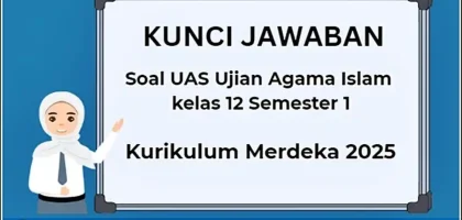 Soal UAS Ujian Agama Islam Kelas 12 Semester 1 dan Kunci Jawaban
