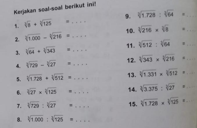 Menguak Misteri Angka Mengenal Akar Pangkat 3 untuk Siswa Kelas 5 SD