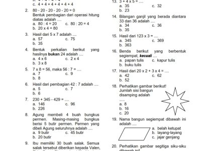 5 Contoh Soal Ulangan Kelas 4 SD Kurikulum 2013 yang Wajib Dikuasai agar Anak Tak Gagal Ujian