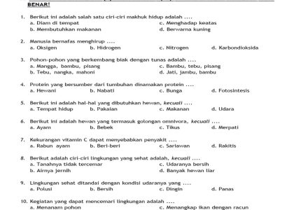 5 Fakta Ternyata Soal IPA Tema 1 Kelas 3 yang Wajib Tahu Sebelum Ulangan