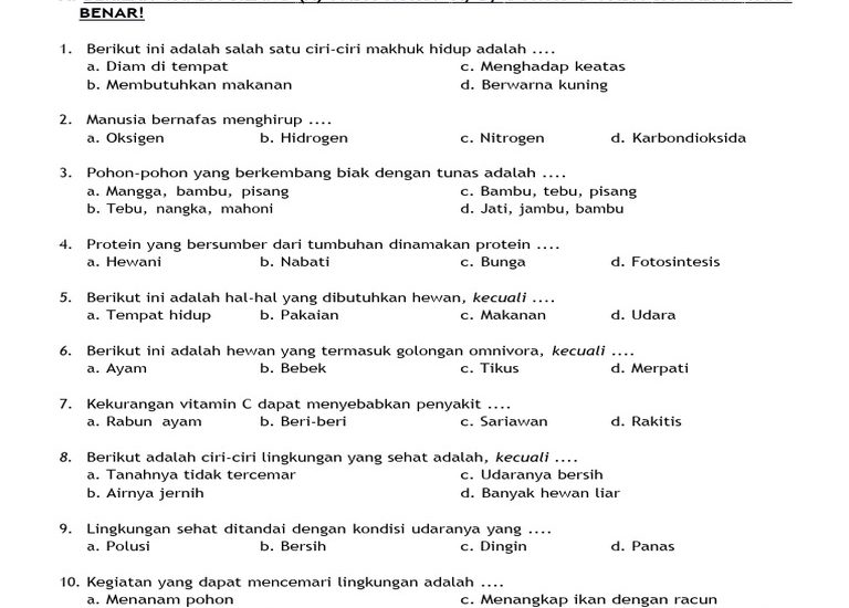 5 Fakta Ternyata Soal IPA Tema 1 Kelas 3 yang Wajib Tahu Sebelum Ulangan