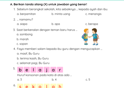 5 Latihan Soal Kelas 2 Tema 1 Sub Tema 3 Ternyata Banyak Siswa Salah Jawab, Wajib Tahu