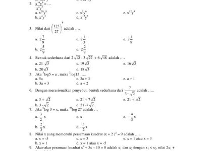 5 Rahasia Soal dan Pembahasan Matematika Kelas 10 Semester 1 yang Wajib Kamu Kuasai