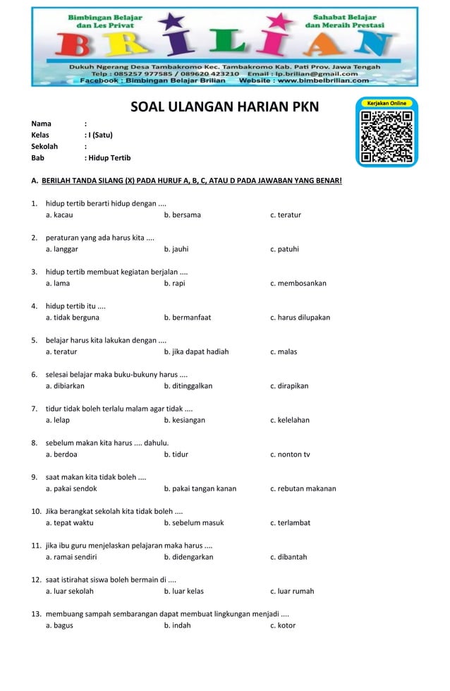 5 Soal UAS PKN Kelas 3 SD Semester 1 2026 yang Sering Keluar, Download Sekarang!