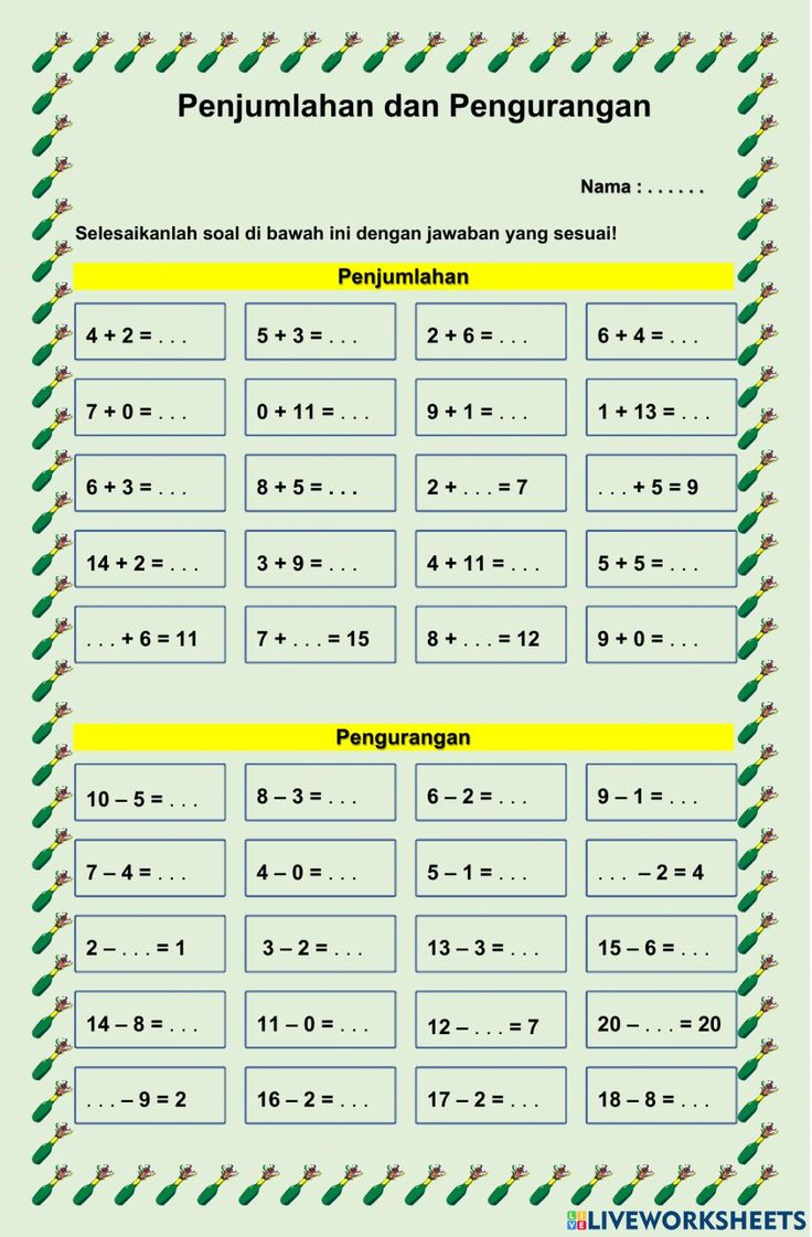 7 Latihan Soal Penjumlahan dan Pengurangan Kelas 1 SD yang Terbukti Efektif
