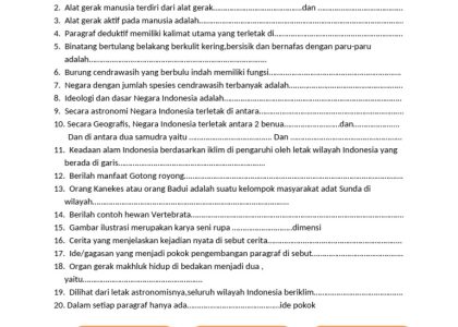 7 Soal Kelas 5 Tema 1 Sub Tema 1 Paling Sering Salah, Wajib Tahu Sebelum Ujian