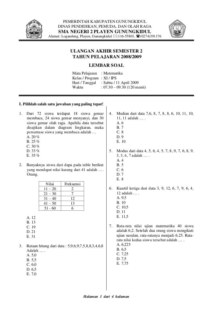 Akhirnya Terungkap 5 Contoh Soal Ulangan Akhir Semester 1 Matematika Kelas 10 yang Wajib Kamu Kuasai