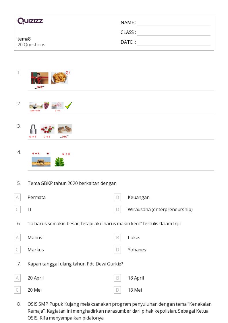 50 lembar kerja Tema untuk Kelas 6 di Quizizz Gratis Dapat Dicetak 50 lembar kerja Tema untuk Kelas 6 di Quizizz Gratis Dapat Dicetak