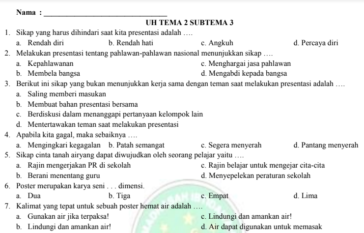 7 Rahasia Contoh Soal Tema 2 Kelas 5 SD Kurikulum 2013 yang Wajib Tahu Sebelum Ujian Besok