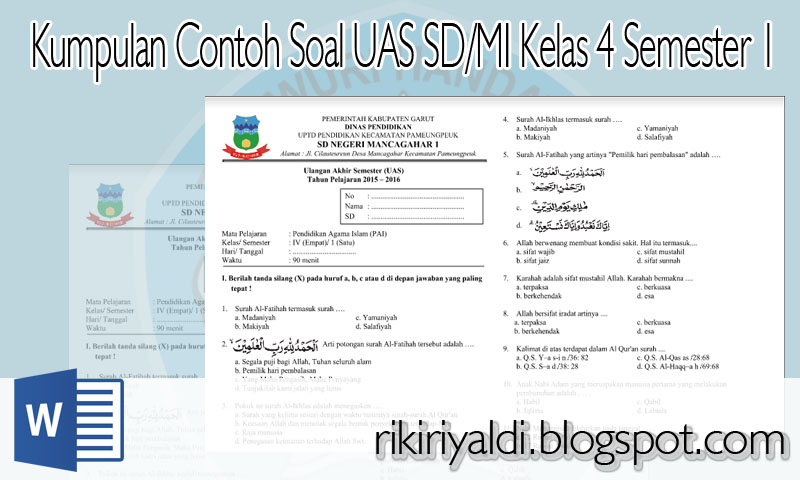 7 Rahasia contoh soal ulangan semester mi file kelas 4 yang Wajib Tahu 2026