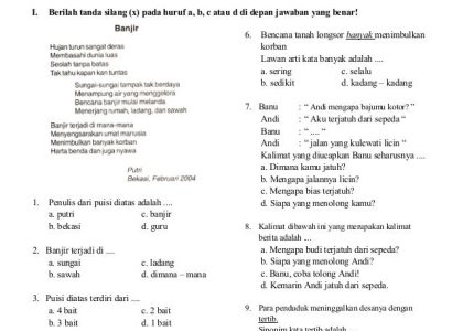 Contoh Soal Ulangan Kelas 1 Tema 4 Ternyata Bisa Seperti Ini, Wajib Tahu Sebelum Terlambat!