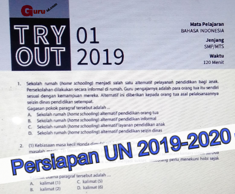 Inilah 7 Contoh Soal Try Out 1 Kelas 9 Bahasa Indonesia yang Wajib Kamu Kuasai Sebelum Terlambat