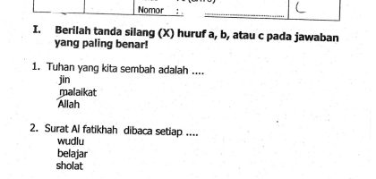 Menyelami Iman Katolik Soal dan Jawaban Pilihan untuk Kelas 4 SD