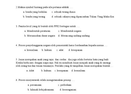 10 Contoh Soal Ulangan Kelas 4 Tema 2 Sub 1 PKN yang Sering Muncul dan Wajib Kamu Kuasai Sebelum Terlambat